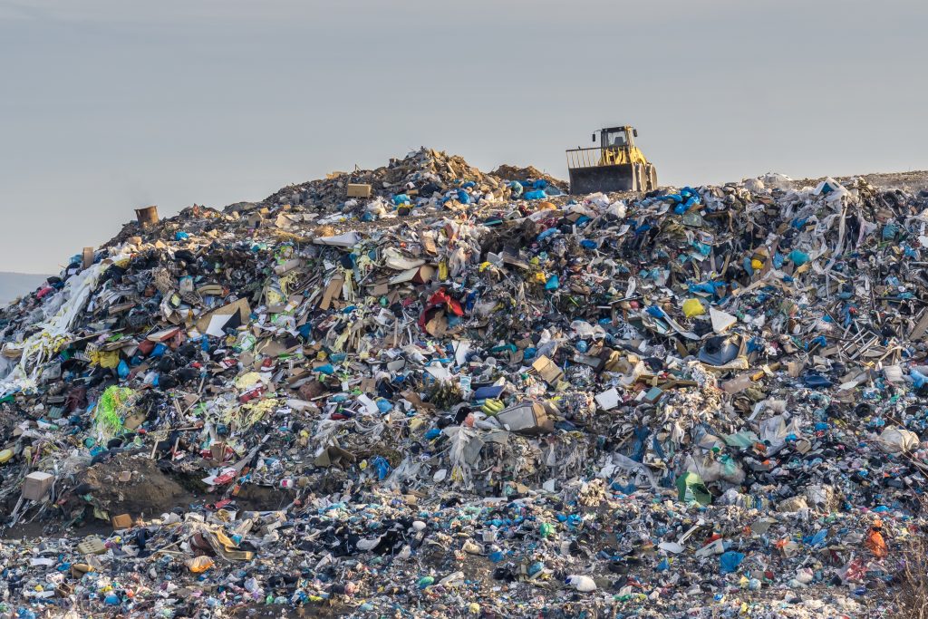 Landfill site, filled with discarded food and waste product